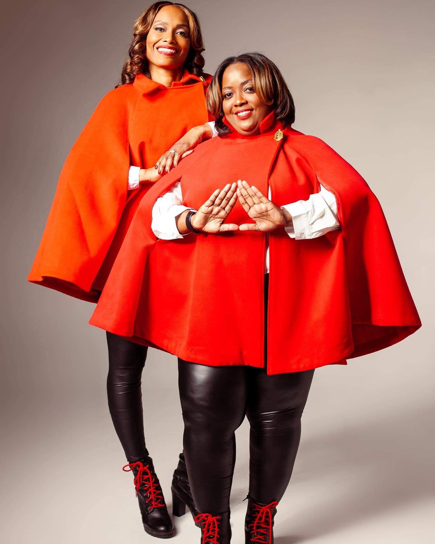 Delta Sigma Theta Winter Cape with Gold Pin