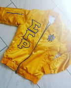 Sigma Gamma Rho Satin Bomber jacket