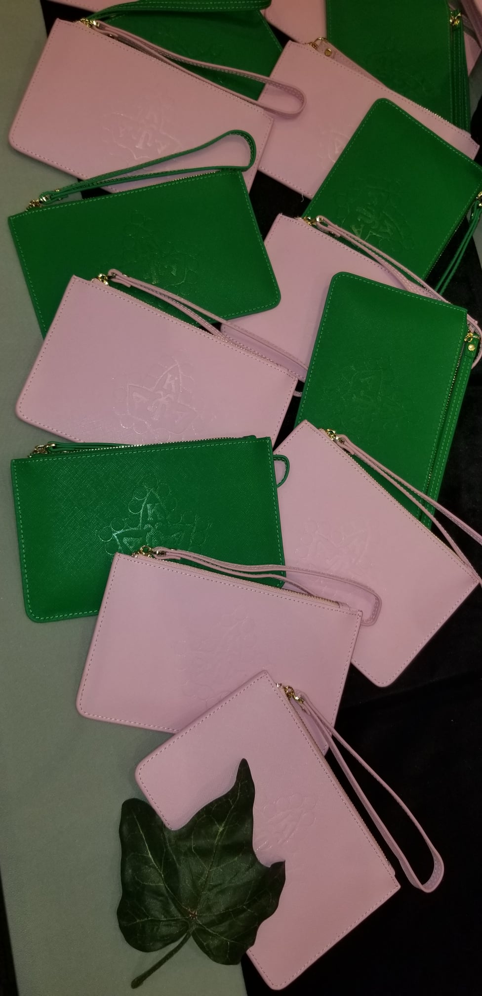 Alpha Kappa Alpha Leather wristlet