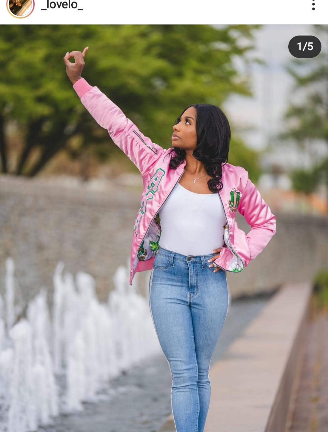 Alpha Kappa Alpha satin bomber