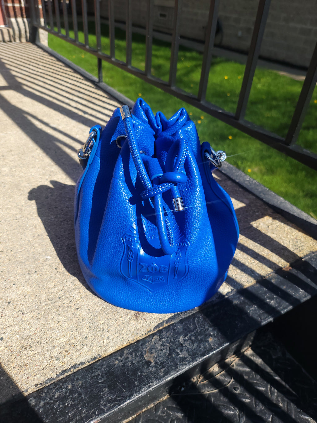 Zeta Phi Beta drawstring purse