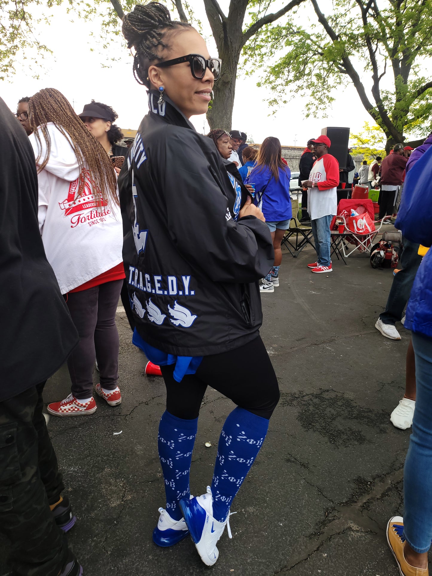 Zeta Phi Beta Knee High Sock Designer print