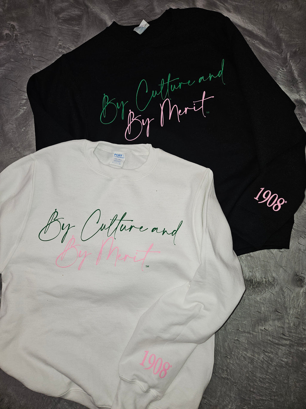 Alpha Kappa Alpha By Culture & By Merit  Crewneck Sweatshirt