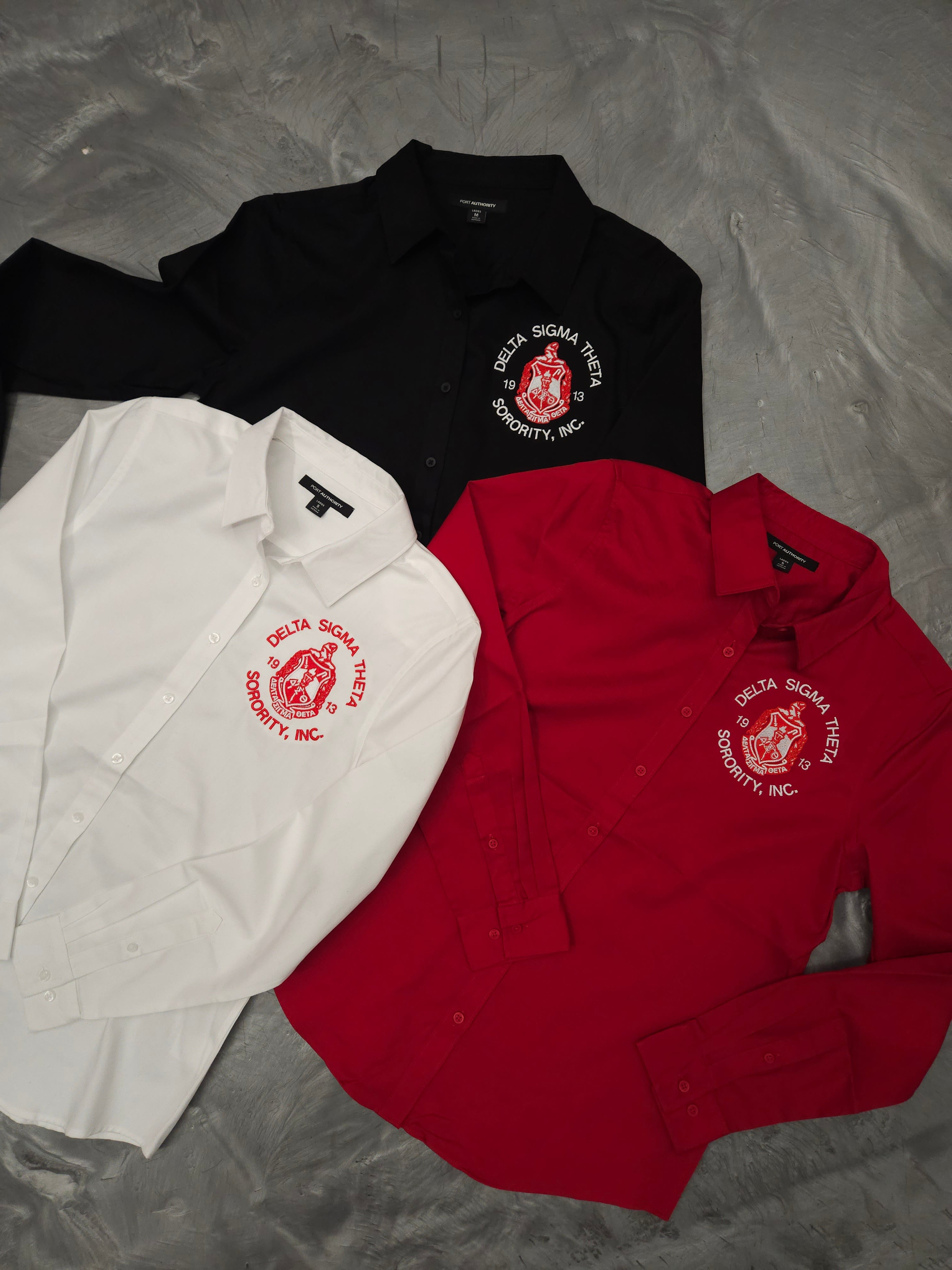 Delta Sigma Theta Button Up Shirt