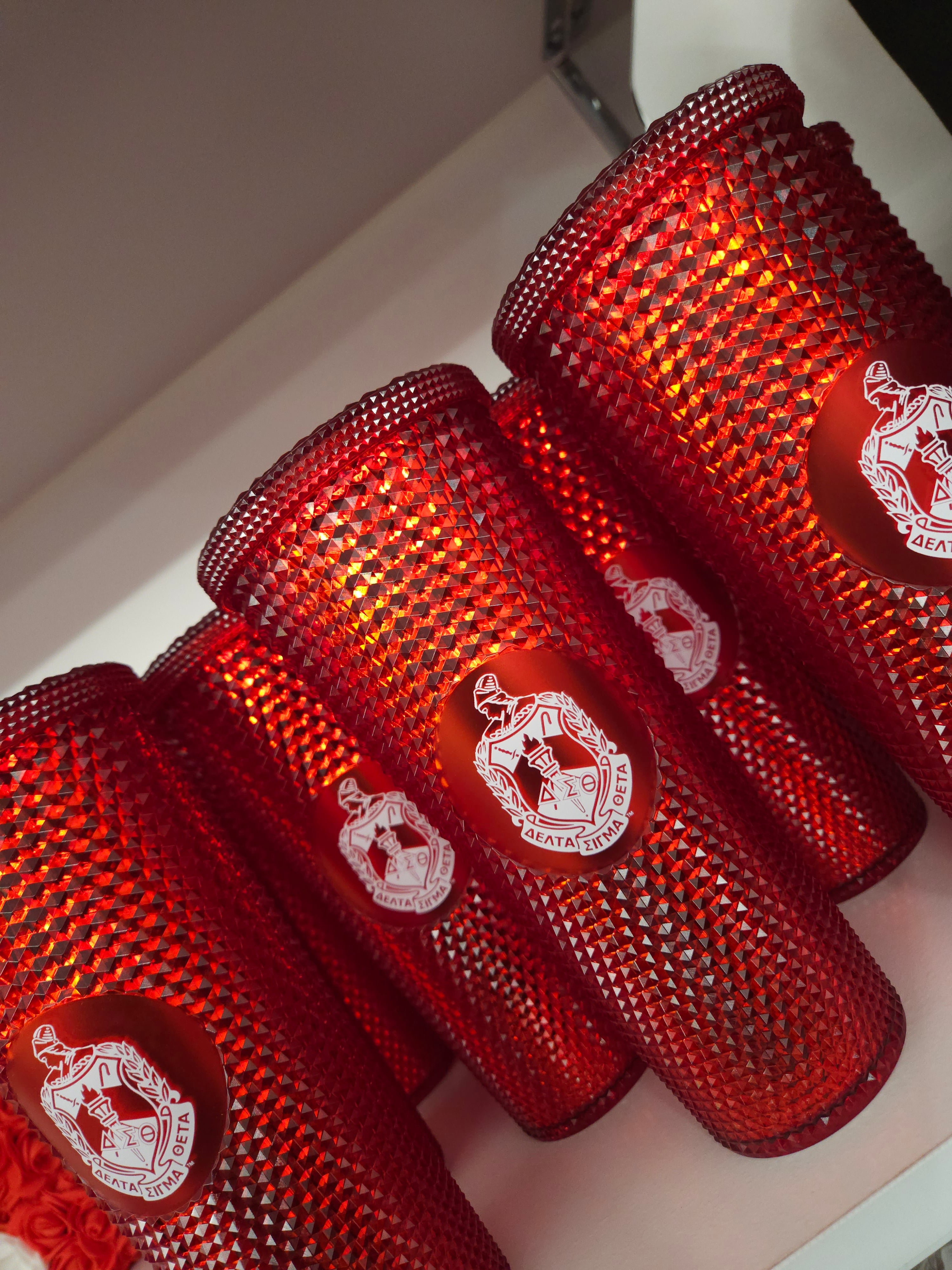 Delta Sigma Theta Red tall tumbler