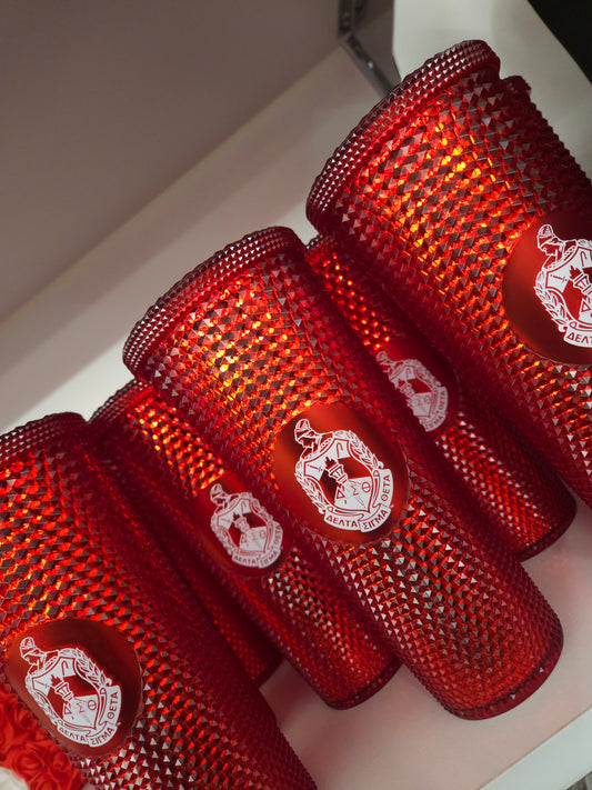Delta Sigma Theta Red tall tumbler