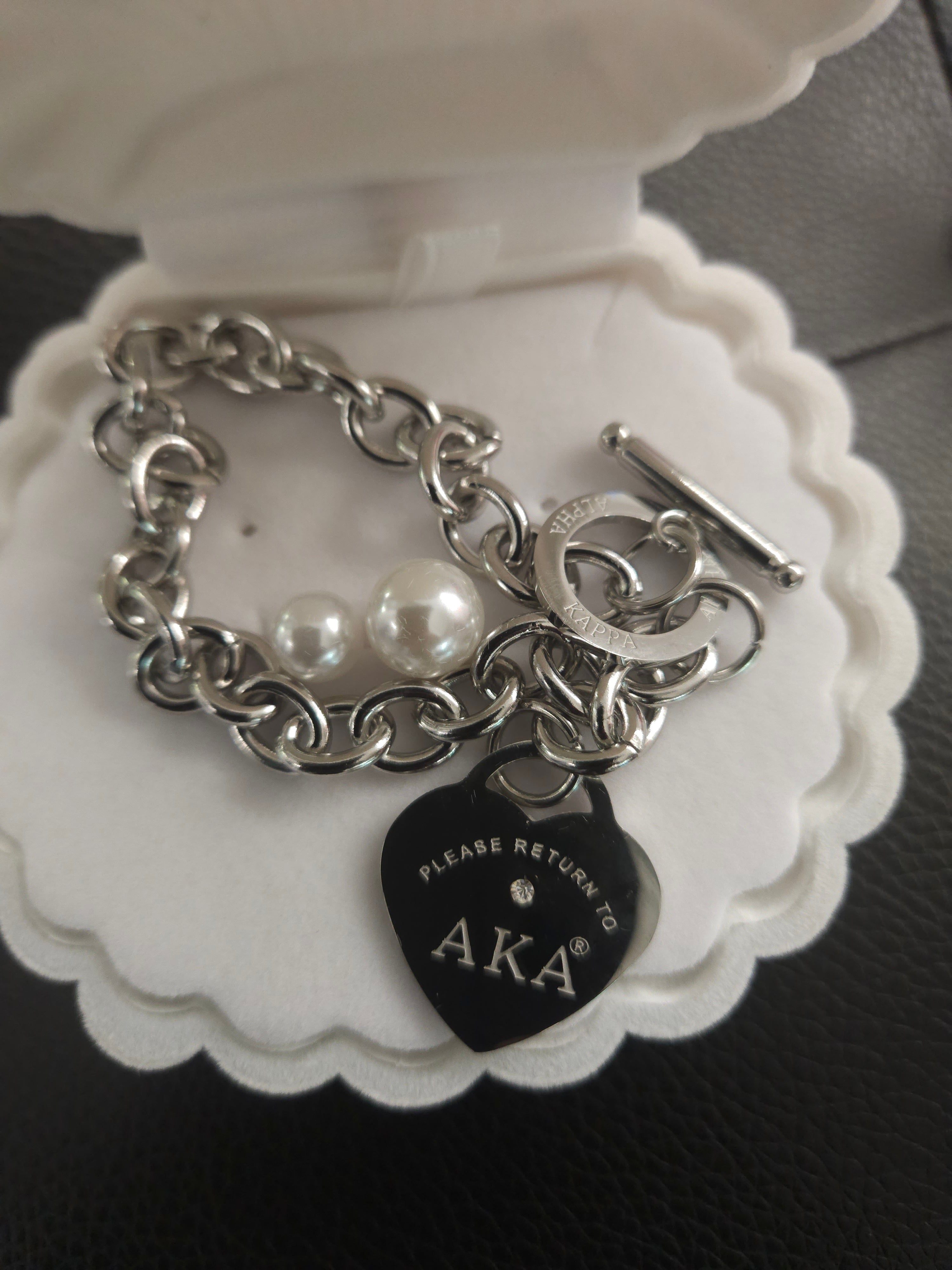 Alpha Kappa Alpha Chain Link Bracelet