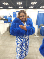 Zeta Phi Beta CROP Fur Coat