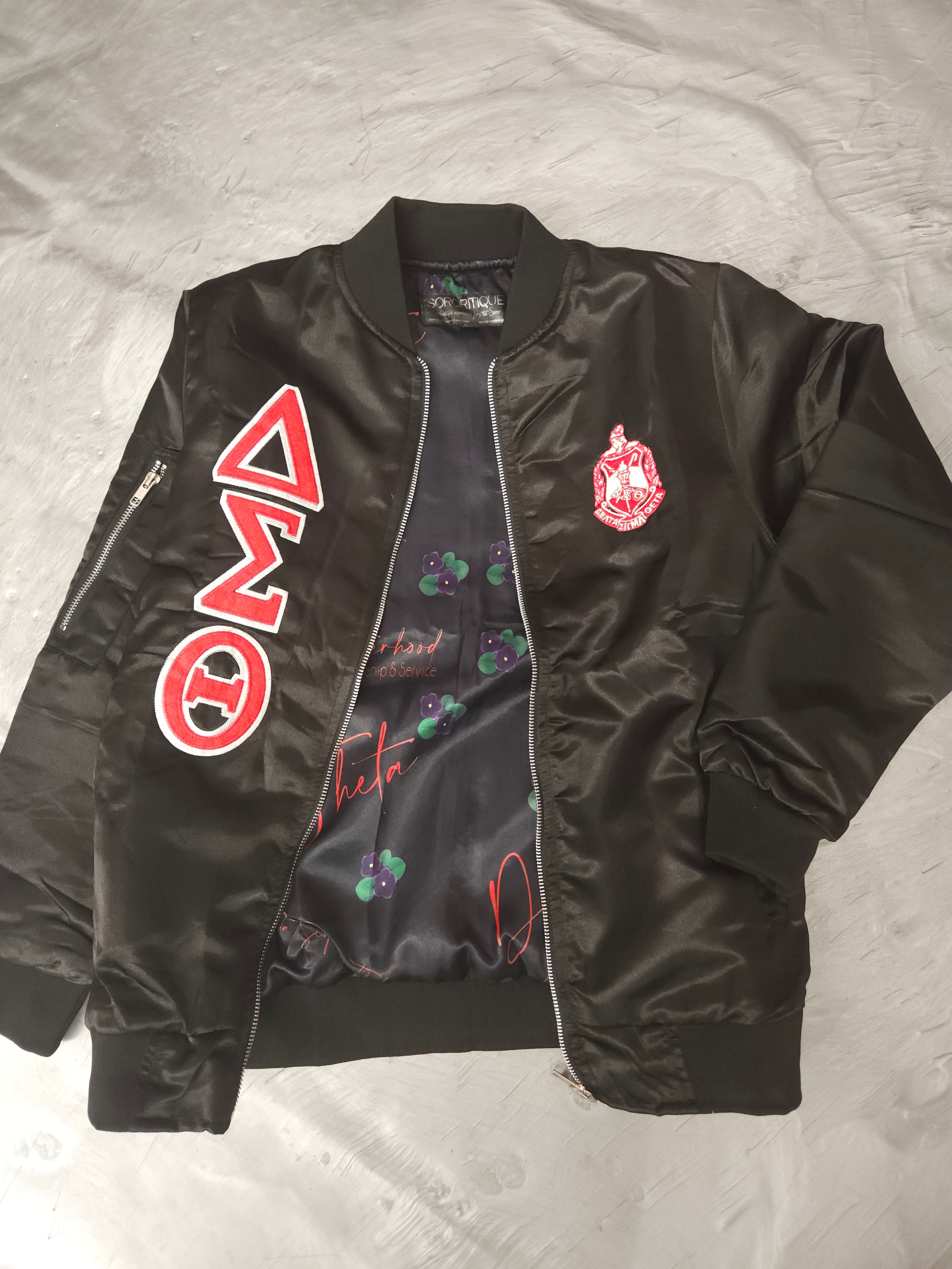Delta Sigma Theta Satin bomber