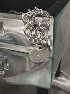 Delta Sigma Theta Chain Link bracelet with Heart