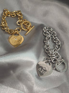 Delta Sigma Theta Chain Link bracelet with Heart