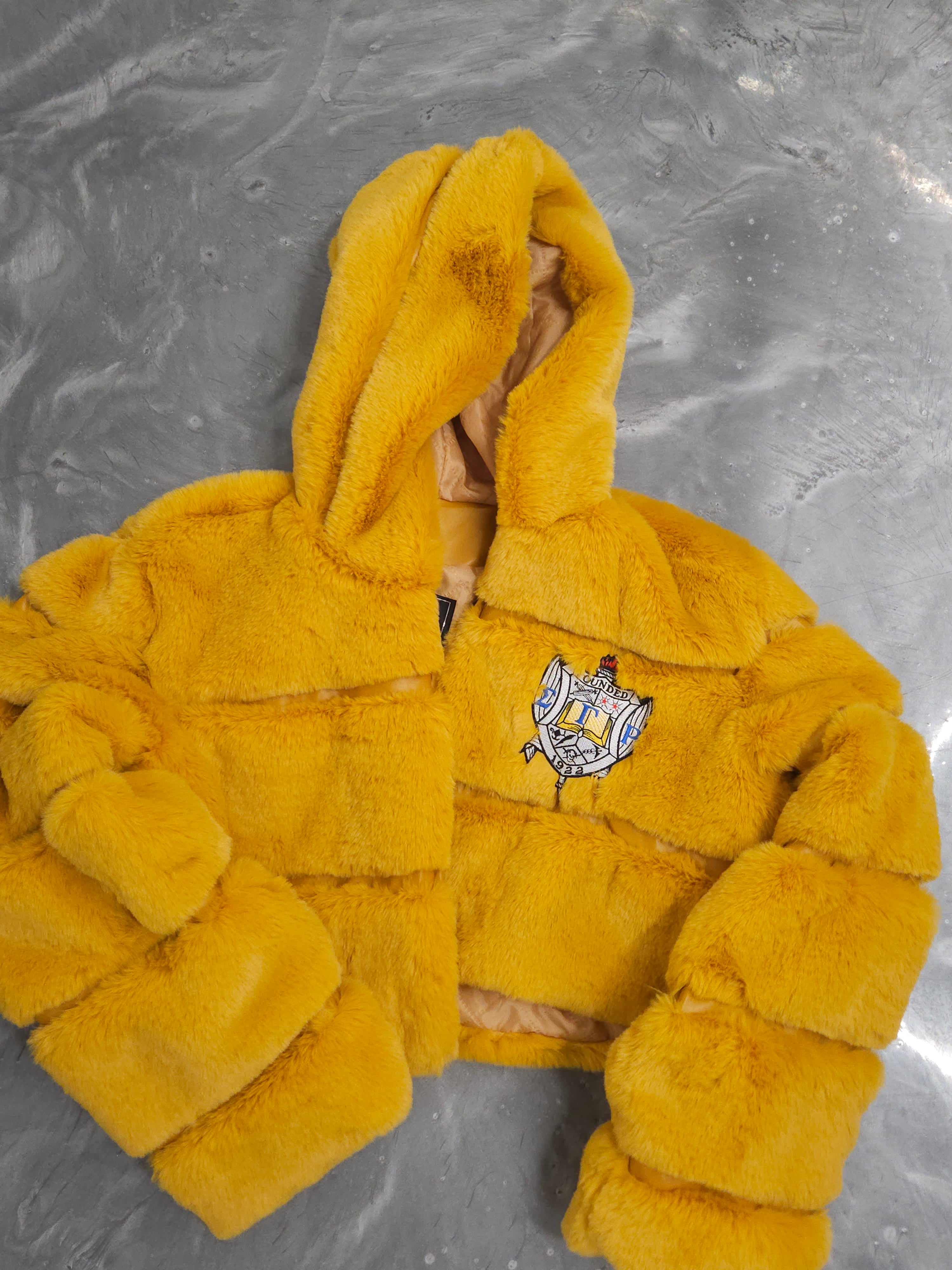 Sigma Gamma Rho CROP Fur Coat