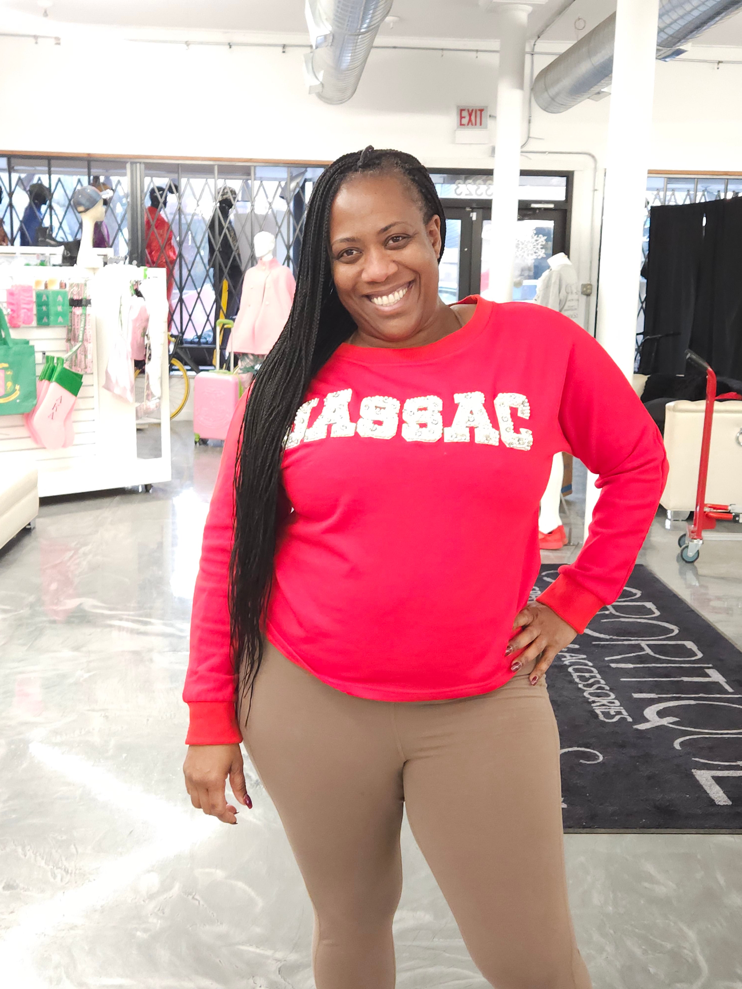 Pearl Letters Sweatshirt (JASSAC)