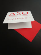 Delta Sigma Theta Custom Notecards Set of 10 with Envelopes