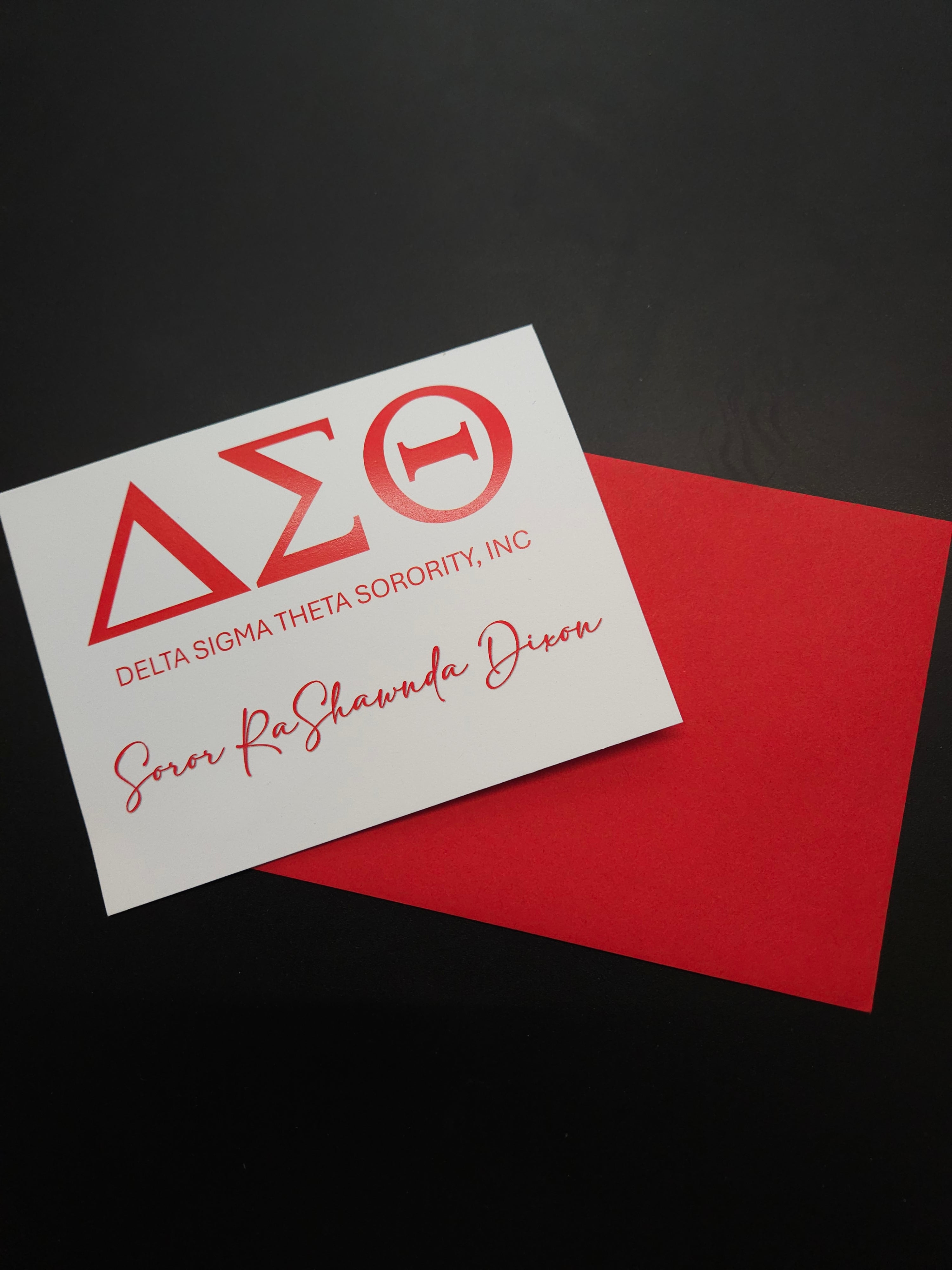 Delta Sigma Theta Custom Notecards Set of 10 with Envelopes
