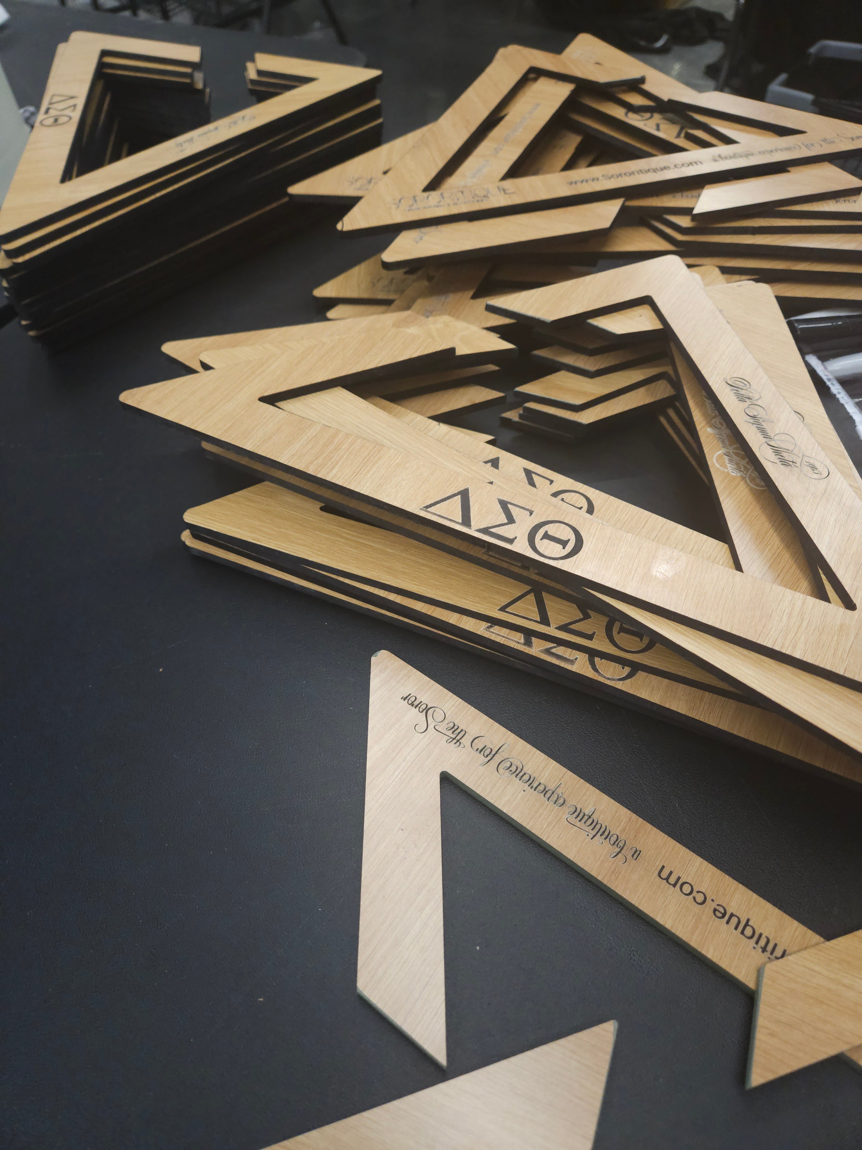 Delta Sigma Theta Wooden Triangle Hanger