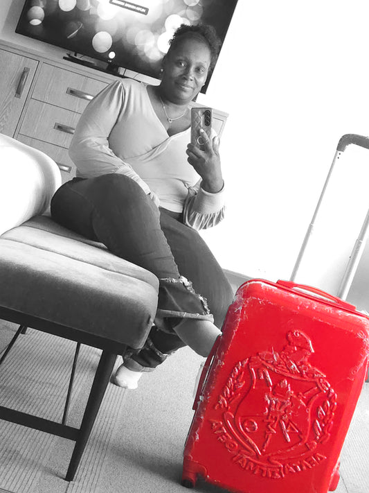 Delta Sigma Theta Carry on 2 piece Luggage SET
