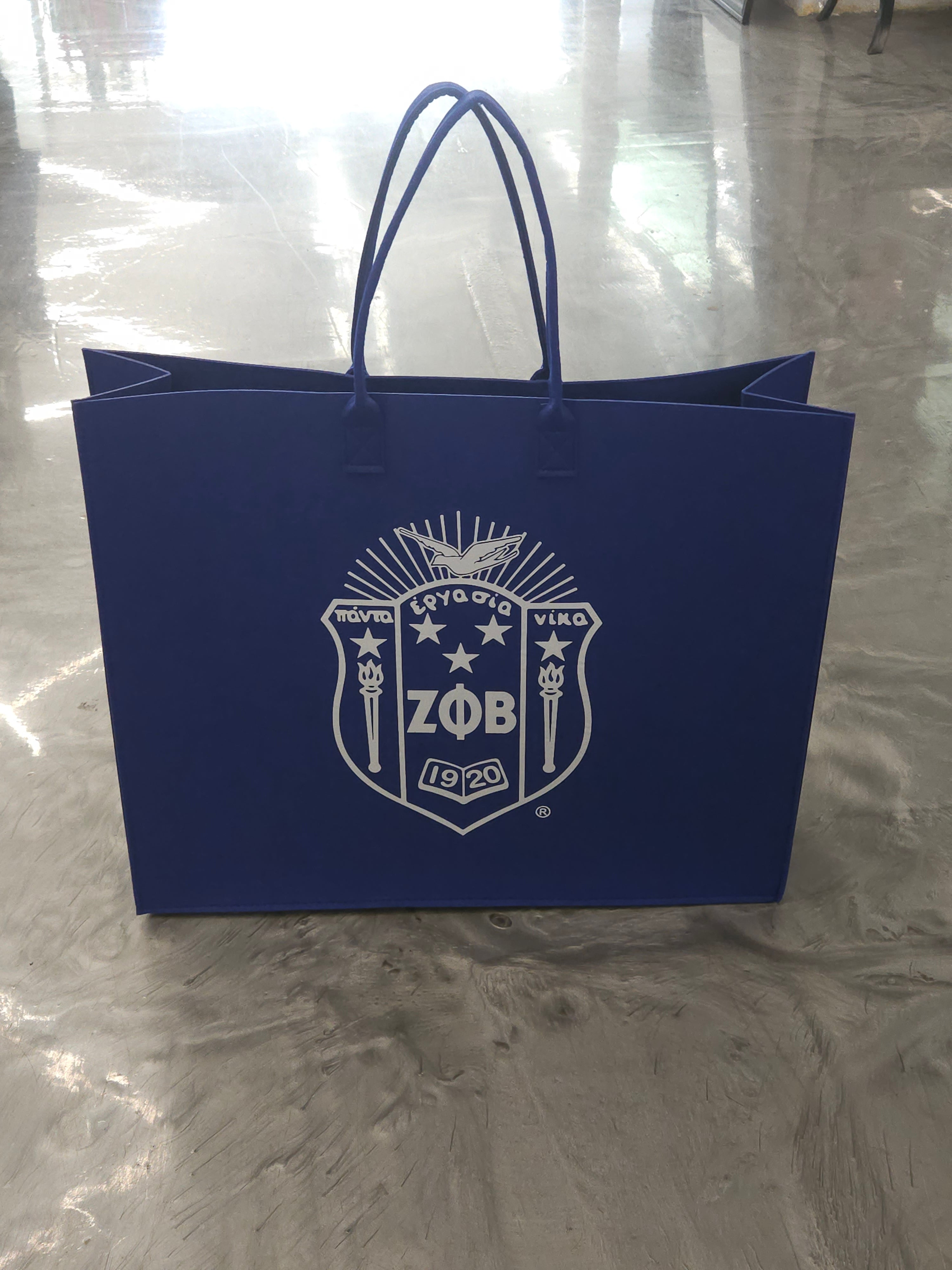 Zeta Phi Beta Oversize felt bag