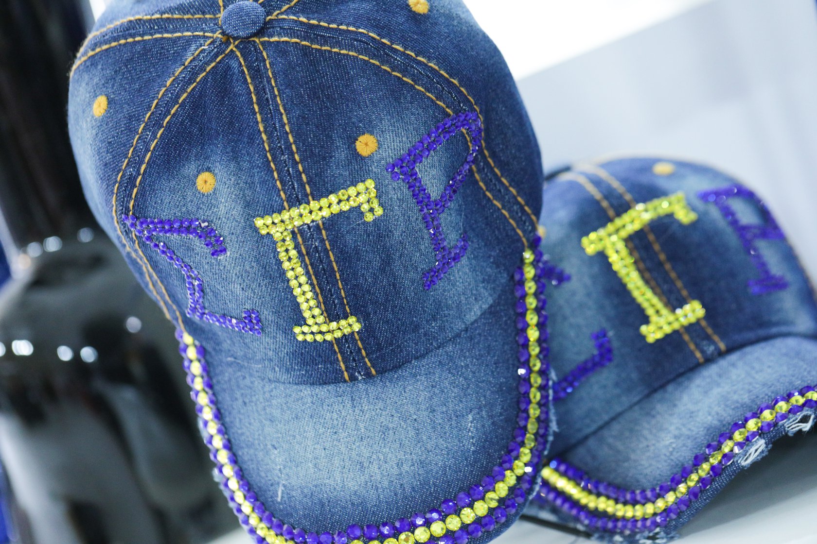 Sigma Gamma Rho Blue Jean Rhinestone Hat