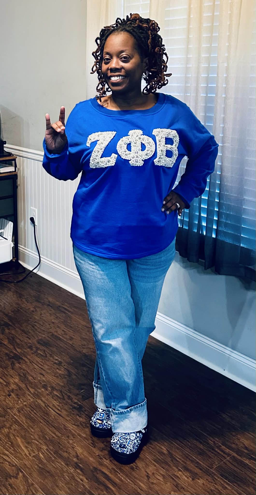 Zeta Phi Beta Pearl Letters Sweatshirt