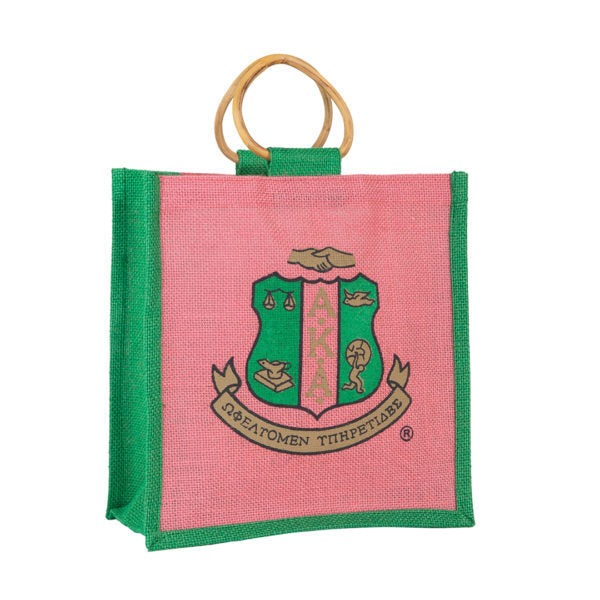 Alpha Kappa Alpha Mini Jute Bag