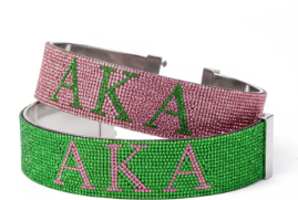 Alpha Kappa Alpha Rhinestone bracelet (Magnet closure)